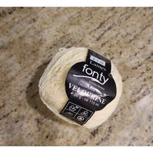 Laines Fonty Velourine Yarn ~ Yellow #504~50 grams. 1 skein